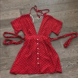 Mini red dress